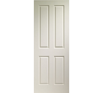 2032 x 813 x 45mm (32") Internal White Moulded Victorian 4 Panel Fire Door