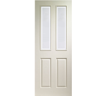 2040 x 726 x 40mm Internal White Moulded Victorian with Forbes Glass