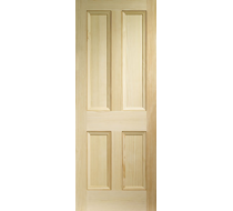 2032 x 813 x 35mm (32")Internal Vertical Grain Clear Pine Edwardian 4 Panel