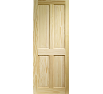 1981 x 762 x 44mm (30")Internal Clear Pine Victorian 4 Panel Fire Door