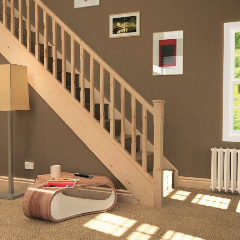 Pine Staircase Conversion Kit 13 Tread And Landing Pre Finished