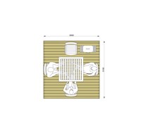 3.0m x 3.1m Decking Kit Table & Chairs not included