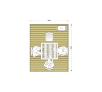 3.0m x 3.7m Decking Kit (Table & Chairs not included)