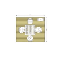 3.6m x 3.1m Decking Kit (Table & Chairs not included)
