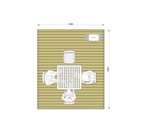 3.6m x 4.3m Decking Kit (Table & Chairs not included)