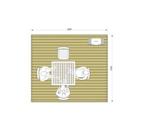 4.2m x 3.7m Decking Kit (Table & Chairs not included)