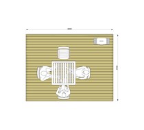 4.8m x 3.7m Decking Kit (Table & Chairs not included)