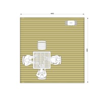 4.8m x 4.9m Decking Kit (Table & Chairs not included)