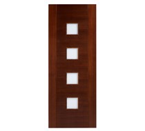 2040 x 826 x 40mm Walnut Vancouver Glazed  Prefinished