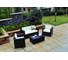 Rattan Brown 4 Piece Sofa Set FLAT PACKED image 1