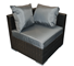 Rattan Furniture Black L-Shape 5 Piece Corner Set image 2