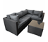 Rattan Furniture Black L-Shape 5 Piece Corner Set image 1
